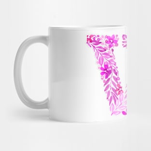 Monogram "W" in pink Mug